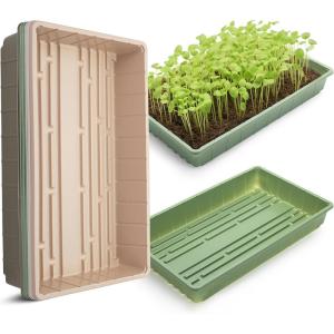 imageMr PenPlastic Growing Trays 5 Pack Plant Tray Seed Tray Seedling Tray Propagation Tray Plant Trays for Seedlings Microgreens Growing Trays Seedling Starter TraysMulticolor
