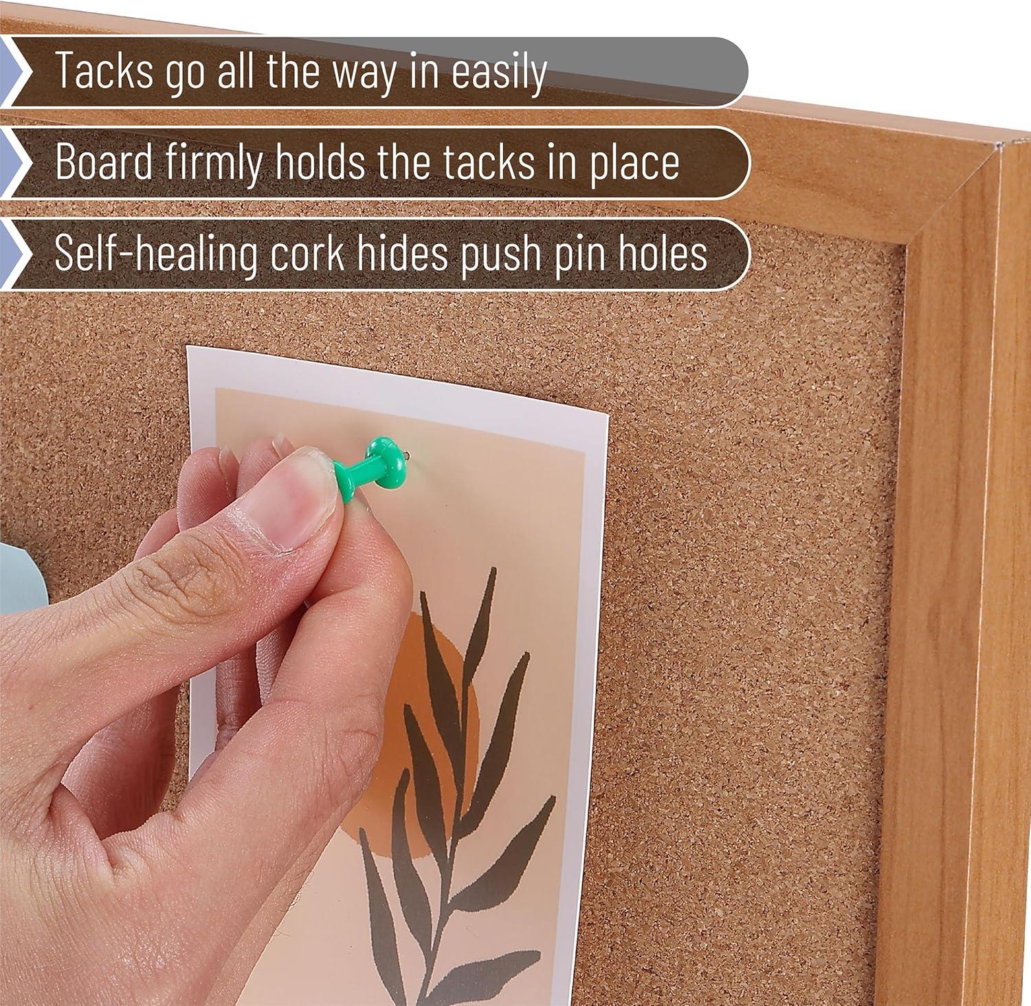 imageMr Pen Cork Board 24x48 Wood Frame Cork Bulletin Board Push Pin Board Cork Boards for Walls Corkboards for Wall Cork Board for OfficeWood Framed