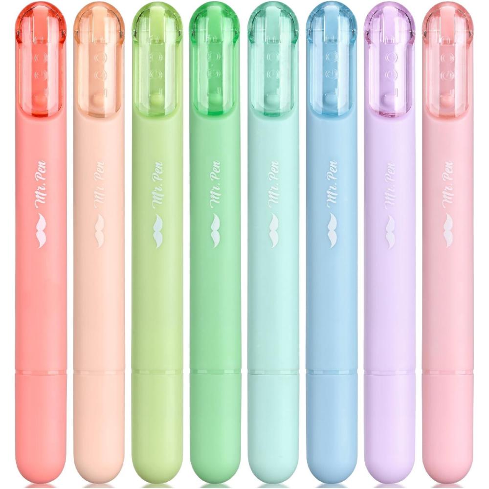 imageMr Pen Aesthetic Highlighters  8 Pack Chisel Tip Pastel ampamp Assorted Colors Cute Highlighters for School