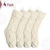 imageMr Pen Christmas Stockings 4 Pack 18quot Cable Knit StockingsCream
