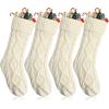 imageMr Pen Christmas Stockings 4 Pack 18quot Cable Knit StockingsCream