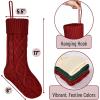 imageMr Pen Christmas Stockings 4 Pack 18quot Cable Knit StockingsGreen  Red  Cream