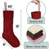 imageMr Pen Christmas Stockings 4 Pack 18quot Cable Knit StockingsRed  Cream  Green  Grey