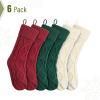 imageMr Pen Christmas Stockings 4 Pack 18quot Cable Knit StockingsRed  Cream  Green