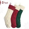 imageMr Pen Christmas Stockings 4 Pack 18quot Cable Knit StockingsRed  Cream  Green