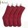 imageMr Pen Christmas Stockings 4 Pack 18quot Cable Knit StockingsRed