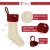 imageMr Pen Christmas Stockings with Initials 18quot Letter G Cream and Red Cable Knit Stockings for Christmas Cable Knit Christmas Stocking for Christmas Large Knit Stockings ChristmasCream and Red With G
