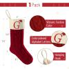 imageMr Pen Christmas Stockings with Initials 18quot Letter G Cream and Red Cable Knit Stockings for Christmas Cable Knit Christmas Stocking for Christmas Large Knit Stockings ChristmasRed and Cream With G