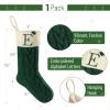 imageMr Pen Christmas Stockings with Initials 18quot Letter H Green and Cream Cable Knit Stockings for Christmas Cable Knit Christmas Stocking for Christmas Large Knit Stockings ChristmasGreen and Cream With E