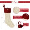 imageMr Pen Christmas Stockings with Initials 18quot Letter H Green and Cream Cable Knit Stockings for Christmas Cable Knit Christmas Stocking for Christmas Large Knit Stockings ChristmasCream and Red With a