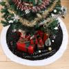 imageMr Pen Christmas Tree Skirt  48 Inch Red Knitted Christmas Skirt for Xmas TreesBlack