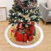 imageMr Pen Christmas Tree Skirt  48 Inch Red Knitted Christmas Skirt for Xmas TreesGold