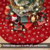 imageMr Pen Christmas Tree Skirt  48 Inch Red Knitted Christmas Skirt for Xmas TreesRed Gold