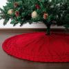 imageMr Pen Christmas Tree Skirt  48 Inch Red Knitted Christmas Skirt for Xmas TreesRed Knitted 3