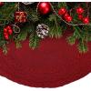 imageMr Pen Christmas Tree Skirt  48 Inch Red Knitted Christmas Skirt for Xmas TreesRed Knitted 3