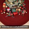 imageMr Pen Christmas Tree Skirt  48 Inch Red Knitted Christmas Skirt for Xmas TreesRed Knitted 3