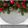imageMr Pen Christmas Tree Skirt  48 Inch Red Knitted Christmas Skirt for Xmas TreesSilver