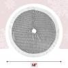 imageMr Pen Christmas Tree Skirt  48 Inch Red Knitted Christmas Skirt for Xmas TreesSilver