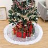 imageMr Pen Christmas Tree Skirt  48 Inch Red Knitted Christmas Skirt for Xmas TreesSilver
