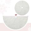 imageMr Pen Christmas Tree Skirt  48 Inch Red Knitted Christmas Skirt for Xmas TreesWhite