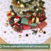 imageMr Pen Christmas Tree Skirt  48 Inch Red Knitted Christmas Skirt for Xmas TreesWhite Gold