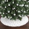 imageMr Pen Christmas Tree Skirt  48 Inch Red Knitted Christmas Skirt for Xmas TreesWhite Silver