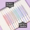imageMr Pen Dual Tip Aesthetic Highlighters 12 Pack Chisel ampamp Fine Tips Joyful Earth Cute Highlighters Assorted Colors