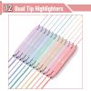 imageMr Pen Dual Tip Aesthetic Highlighters 12 Pack Chisel ampamp Fine Tips Joyful Earth Cute Highlighters Assorted Colors