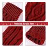 imageMr Pen Personalized Christmas Stockings with Wooden Name Tags Set of 4 18quot Red ampamp Cream Cable Knit Stockings for Christmas Cable Knit Christmas Stocking for Christmas