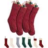 imageMr Pen Christmas Stockings 4 Pack 18quot Cable Knit StockingsRed