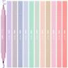 imageMr Pen Dual Tip Aesthetic Highlighters 12 Pack Chisel ampamp Fine Tips Joyful Earth Cute Highlighters Assorted Colors