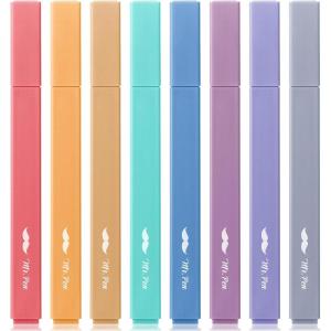 imageMr Pen Aesthetic Highlighters 8 pcs Jewel Tones Chisel Tip Cute Highlighters Assorted Colors Bible Highlighters and Pens No Bleed No Bleed Highlighters for Bible Pages No Bleed