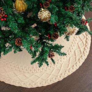 imageMr Pen Christmas Tree Skirt  48 Inch Red Knitted Christmas Skirt for Xmas TreesKnitted 1