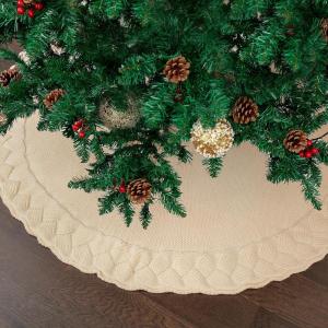 imageMr Pen Christmas Tree Skirt  48 Inch Red Knitted Christmas Skirt for Xmas TreesKnitted 4