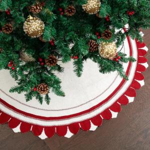 imageMr Pen Christmas Tree Skirt  48 Inch Red Knitted Christmas Skirt for Xmas TreesKnitted 5