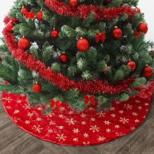 imageMr Pen Christmas Tree Skirt  48 Inch Red Knitted Christmas Skirt for Xmas TreesRed Gold