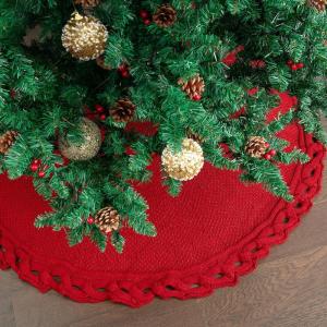 imageMr Pen Christmas Tree Skirt  48 Inch Red Knitted Christmas Skirt for Xmas TreesRed Knitted 1