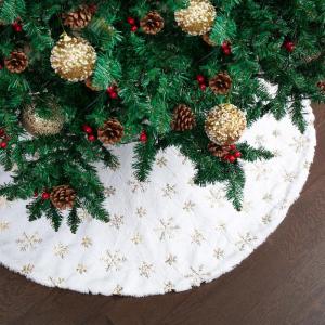 imageMr Pen Christmas Tree Skirt  48 Inch Red Knitted Christmas Skirt for Xmas TreesWhite Gold