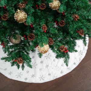 imageMr Pen Christmas Tree Skirt  48 Inch Red Knitted Christmas Skirt for Xmas TreesWhite Silver