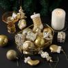 imageMr Pen Assorted Ball Ornaments Set 77 pcs Red Shatterproof Christmas Ornaments for TreeGold