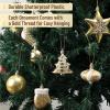 imageMr Pen Assorted Ball Ornaments Set 77 pcs Red Shatterproof Christmas Ornaments for TreeGold