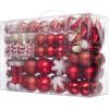 imageMr Pen Assorted Ball Ornaments Set 77 pcs Red Shatterproof Christmas Ornaments for TreeRed