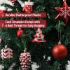 imageMr Pen Assorted Ball Ornaments Set 77 pcs Red Shatterproof Christmas Ornaments for TreeRed
