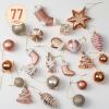 imageMr Pen Assorted Ball Ornaments Set 77 pcs Red Shatterproof Christmas Ornaments for TreeRose Gold