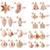imageMr Pen Assorted Ball Ornaments Set 77 pcs Red Shatterproof Christmas Ornaments for TreeRose Gold