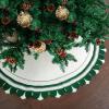 imageMr Pen Christmas Tree Skirt 36quot Green ampamp White Knitted Christmas Skirt Tree Xmas Tree Skirt Christmas Skirts for Xmas Trees Skirt for Christmas Tree 36 Inch Tree Skirt 36 Inch