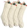 imageMr Pen Christmas Stockings 4 Pack 18quot Cream Stockings Christmas Stockings for Christmas Stocking Christmas Cream Knit Stockings Christmas Stocking Cream Christmas StockingsCream