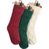 imageMr Pen Christmas Stockings 4 Pack 18quot Cream Stockings Christmas Stockings for Christmas Stocking Christmas Cream Knit Stockings Christmas Stocking Cream Christmas StockingsGreen  Red  Cream