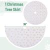 imageMr Pen Christmas Tree Skirt 36 inches White Faux Fur Christmas Tree Skirts with Gold Snowflakes White Tree Skirt Christmas Skirt Tree White Christmas Tree Skirt White Xmas Tree Skirt