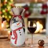 imageMr Pen Christmas Wine Bags  4 Pack Burlap Wine Bottle Covers with Drawstring for Holidays4